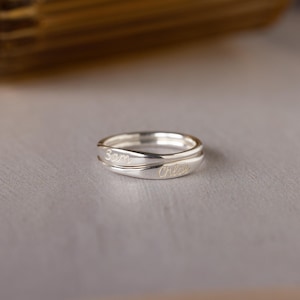 Personalized Name Ring by Caitlyn Minimalist • Stacking Rings • Silver Name Ring • Custom Jewelry • Personalized Gift for Mom • RM21NIF93