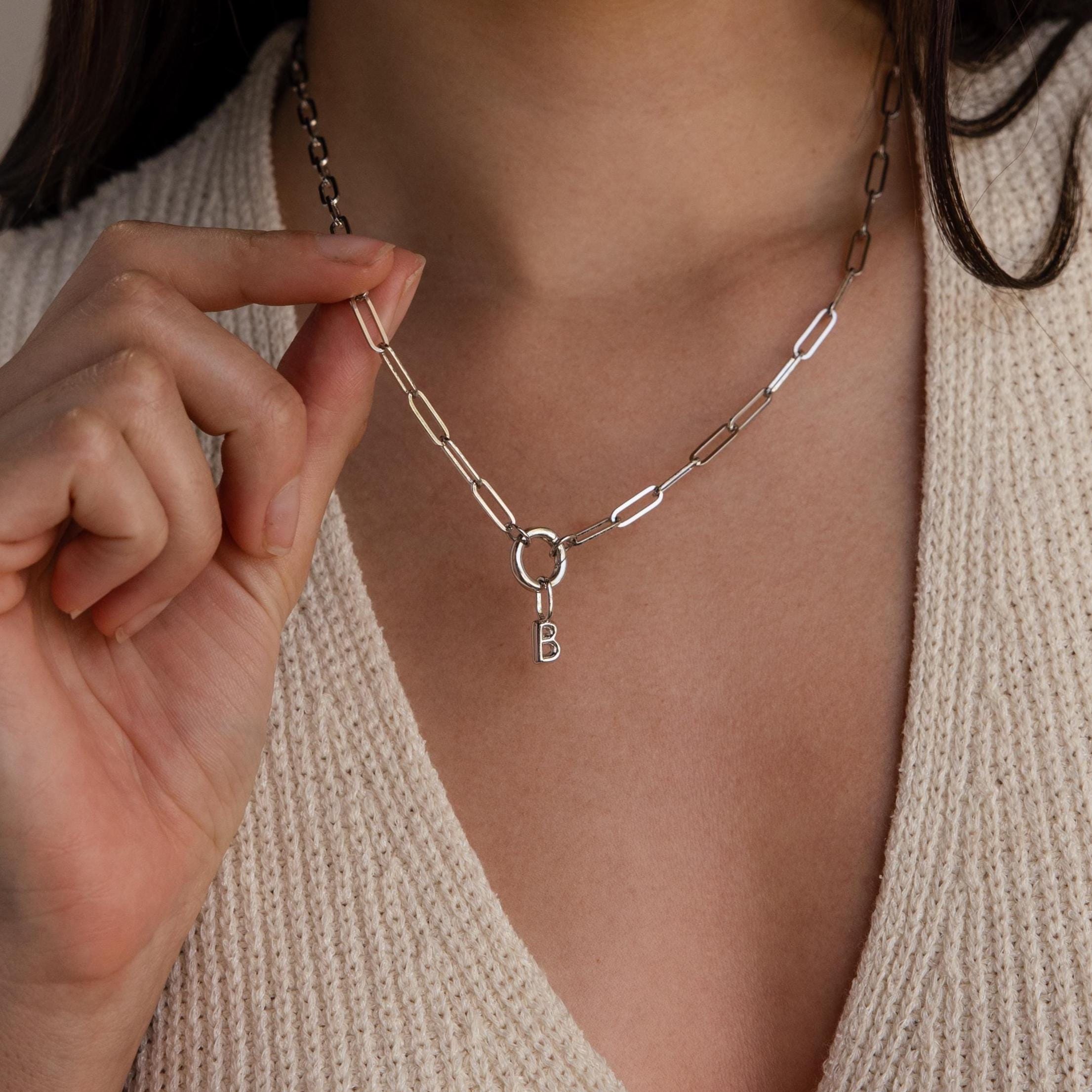 Dainty Bubble Letter Charm by Caitlyn Minimalist • Custom 3D