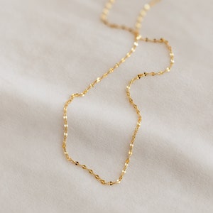 Dainty Mirror Chain Necklace by Caitlyn Minimalist Minimalist Layering Necklace with a Delicate Chain Bridal Shower Gift NR102 image 7