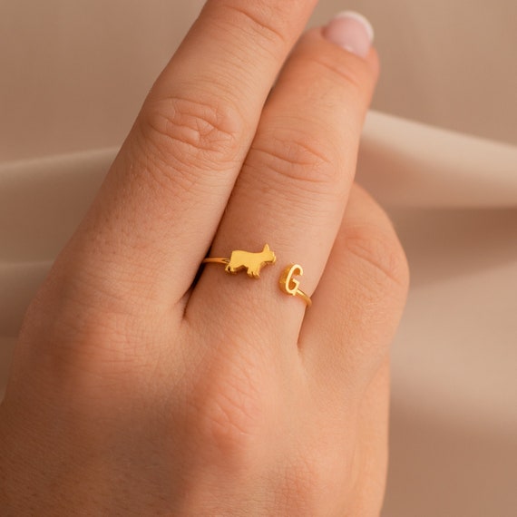 Personalized Pet Ring by Caitlyn Minimalist Dainty Stackable 