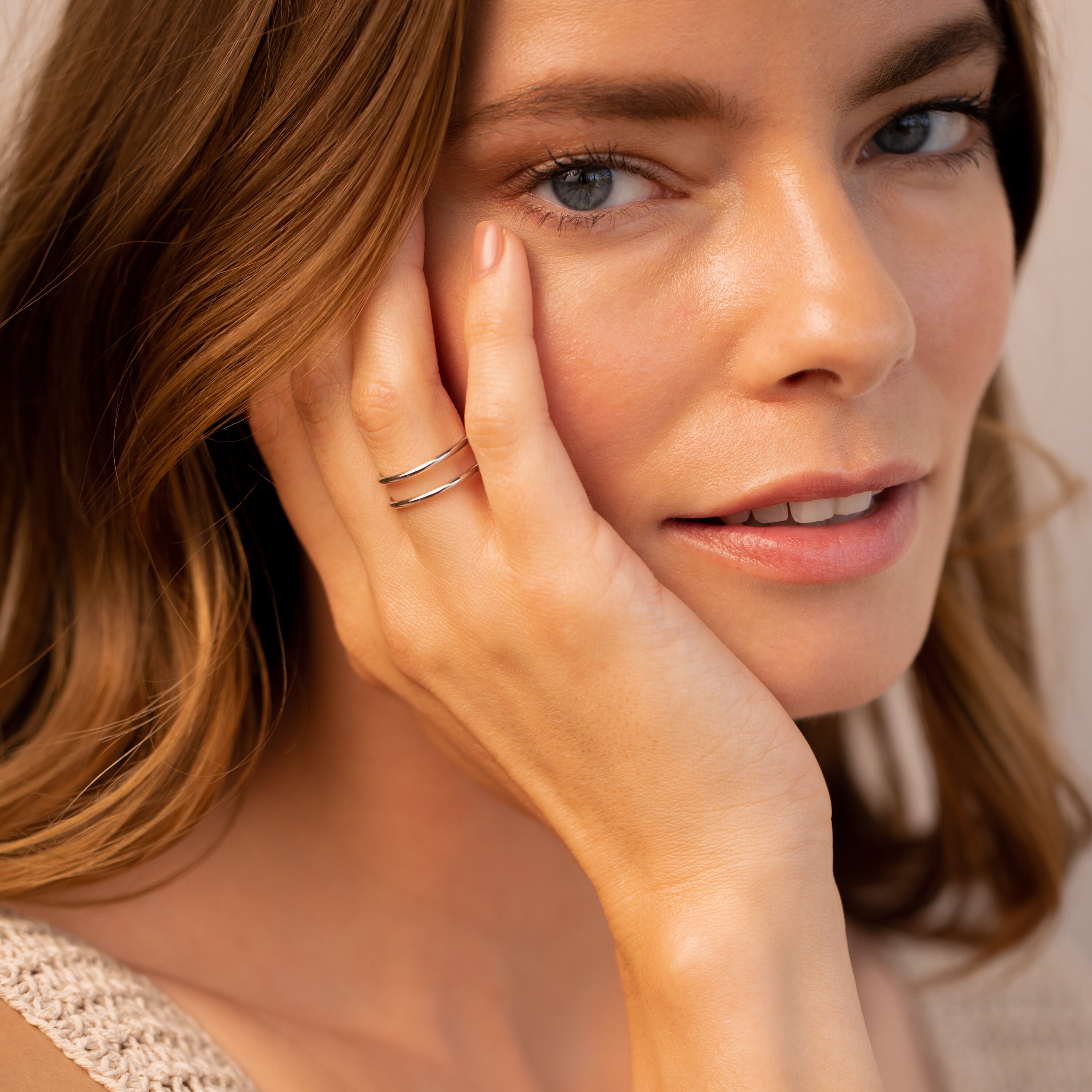 Thin Double Band Ring by Caitlyn Minimalist • Minimalist