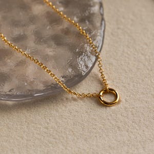 Minimalist Circle Necklace by Caitlyn Minimalist • Rolo Link Chain Necklace • Simple Gold Jewelry • Perfect for your Everyday Look • NR146
