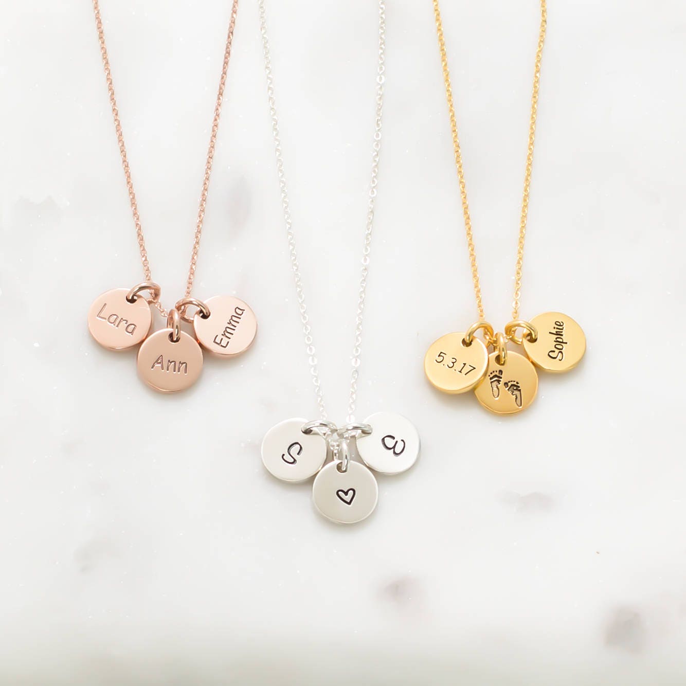 Custom Initials Necklace Mother Necklace Dainty Custom - Etsy