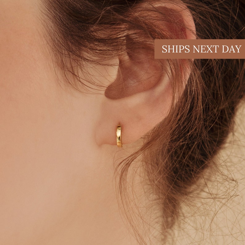 Huggie Earrings by Caitlyn Minimalist \u2022 Most Favorited Huggie Hoop Earrings \u2022 Perfect Addition to Any Stack, Everyday Earrings \u2022 ER007