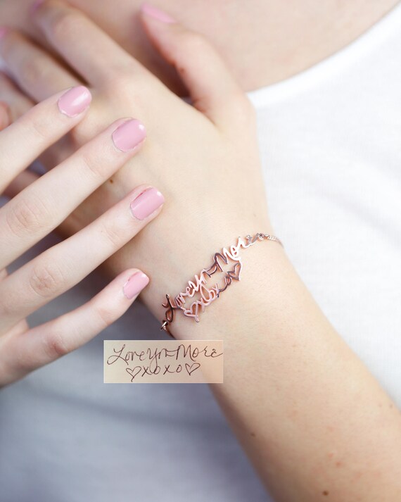 caitlynminimalist handwriting bracelet