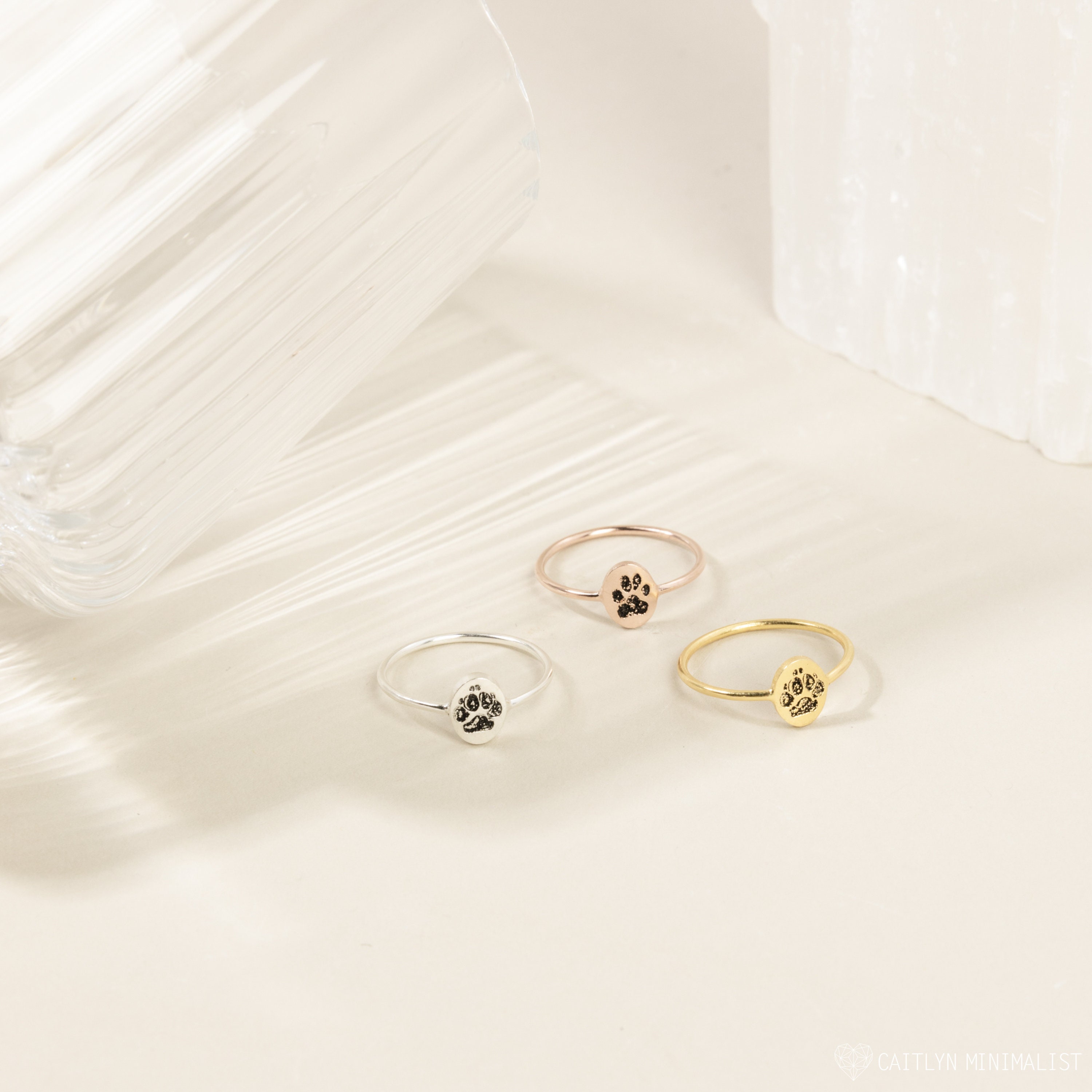 custom paw print ring