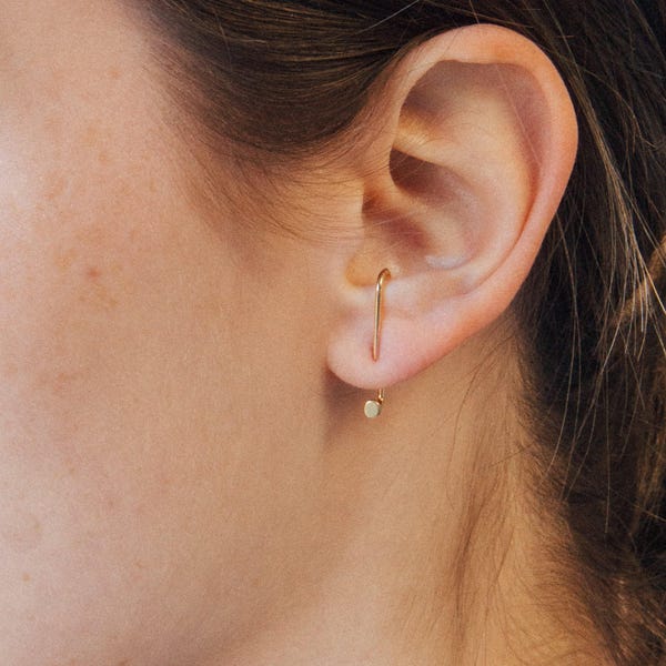 Dot Ear Jackets by Caitlyn Minimalist • Minimalist Earrings • Modern Suspender Earrings • Bridesmaid Gift • Gift for Her • ER066