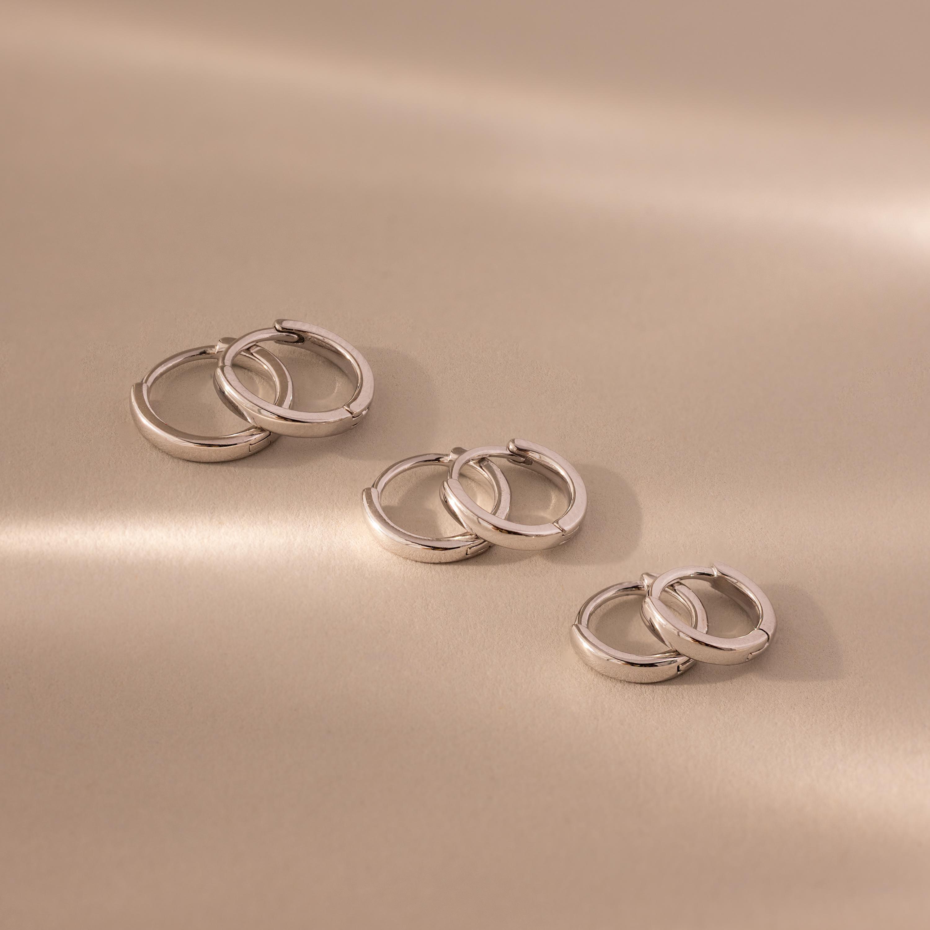 Dainty Huggies Set by Caitlyn Minimalist • Mini Small Silver Hoop Earrings • Minimalist Stackable Earrings • Everyday Jewelry • Gift for Her