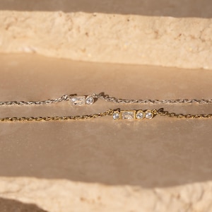Initial Morse Code Necklace by Caitlyn Minimalist • Custom Diamond Letter Necklace • Dainty Initial Jewelry • Gift for Mom • NM124 image 6