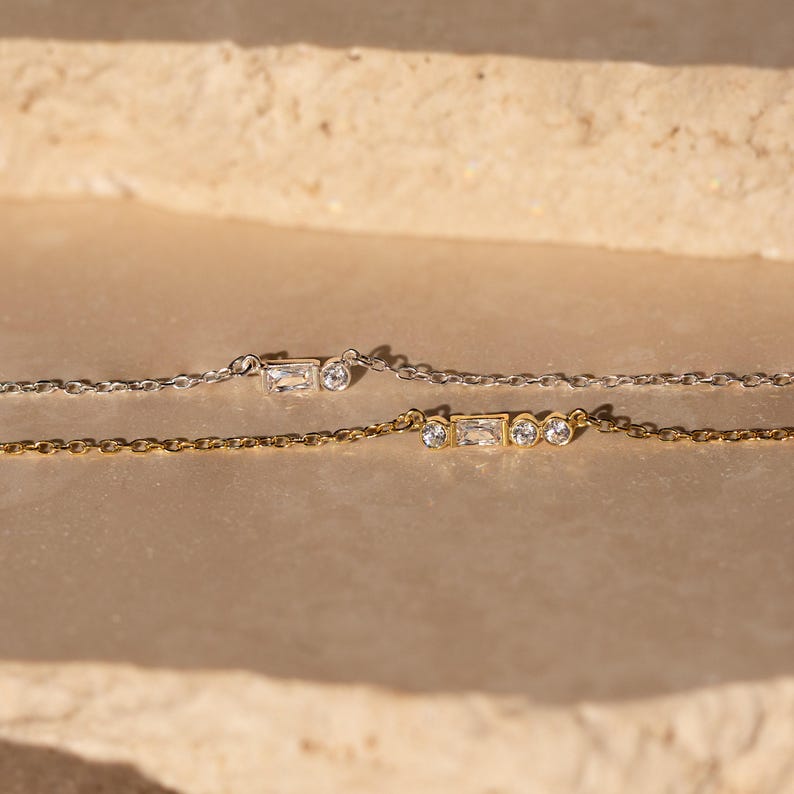 Initial Morse Code Necklace by Caitlyn Minimalist • Custom Diamond Letter Necklace • Dainty Initial Jewelry • Gift for Mom • NM124 image 6