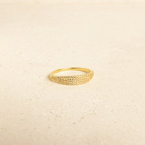 Pave Signet Ring by Caitlyn Minimalist Skinny Pave Ring Stacking Ring A Must Have Diamond Signet Ring RR034 image 2
