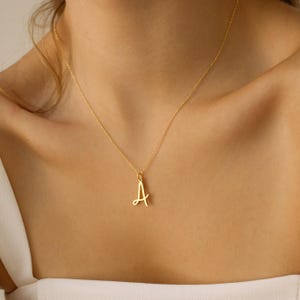 Personalized Letter Necklace by Caitlyn Minimalist • Dainty Initial Pendant Necklace • Minimalist Jewelry • Gift for Best Friend • NM13F101