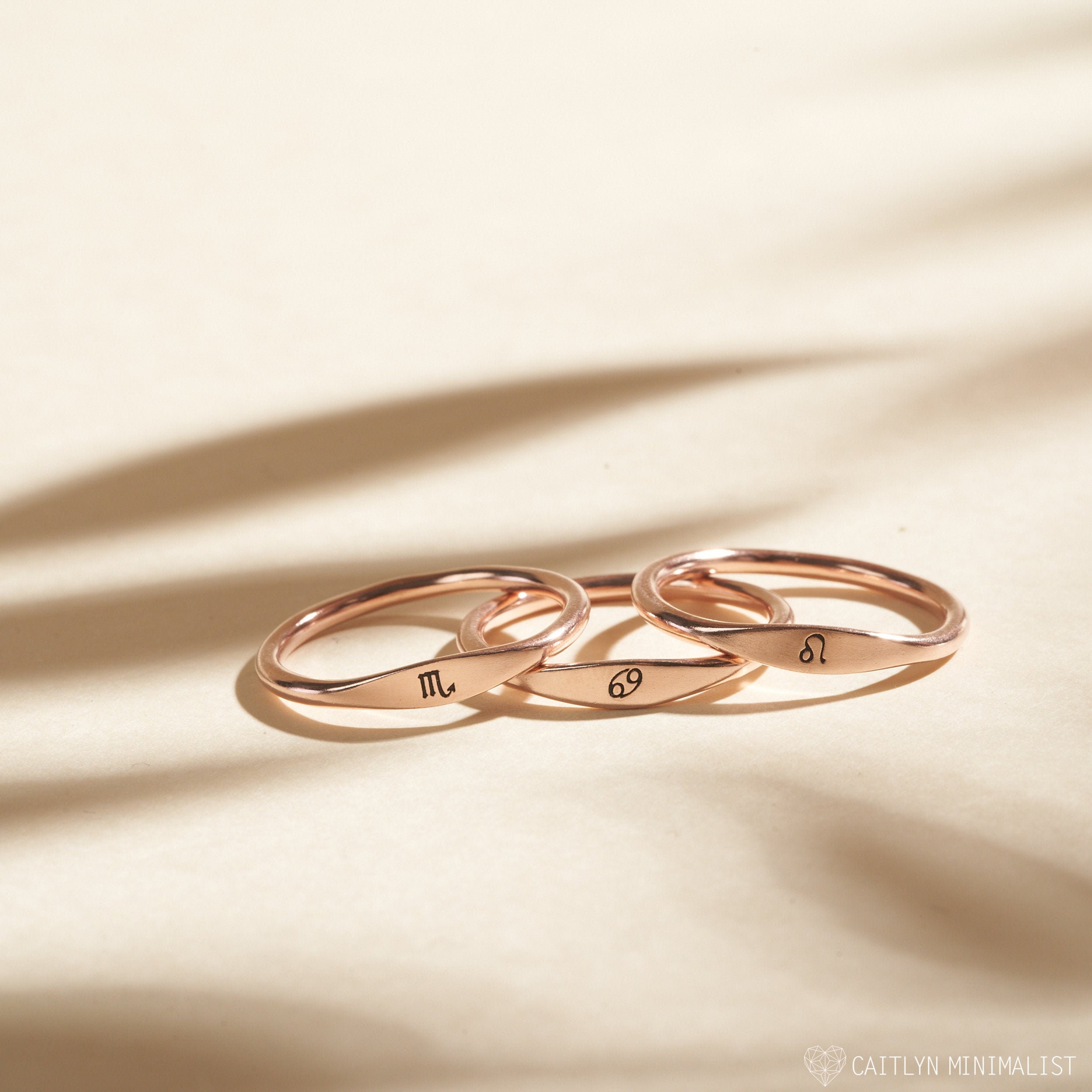 Tiny Zodiac Ring Custom Zodiac Jewelry 