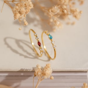 Marquise Birthstone Ring by Caitlyn Minimalist • Dainty Birthstone Ring • Delicate Wedding Ring • Engagement Gift for Girlfriend • RM100
