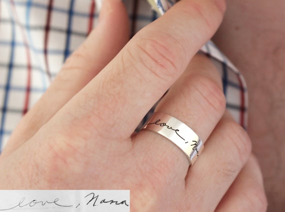 Actual Handwriting Ring Eternity Ring 