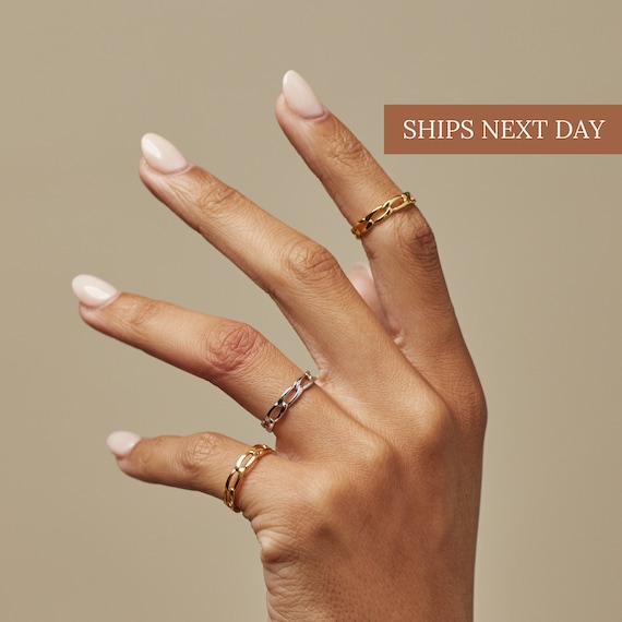 LINK Ring by Caitlyn Minimalist Minimalist Chain Ring Friendship Rings A Must Have Stacking Ring RR004 Etsy