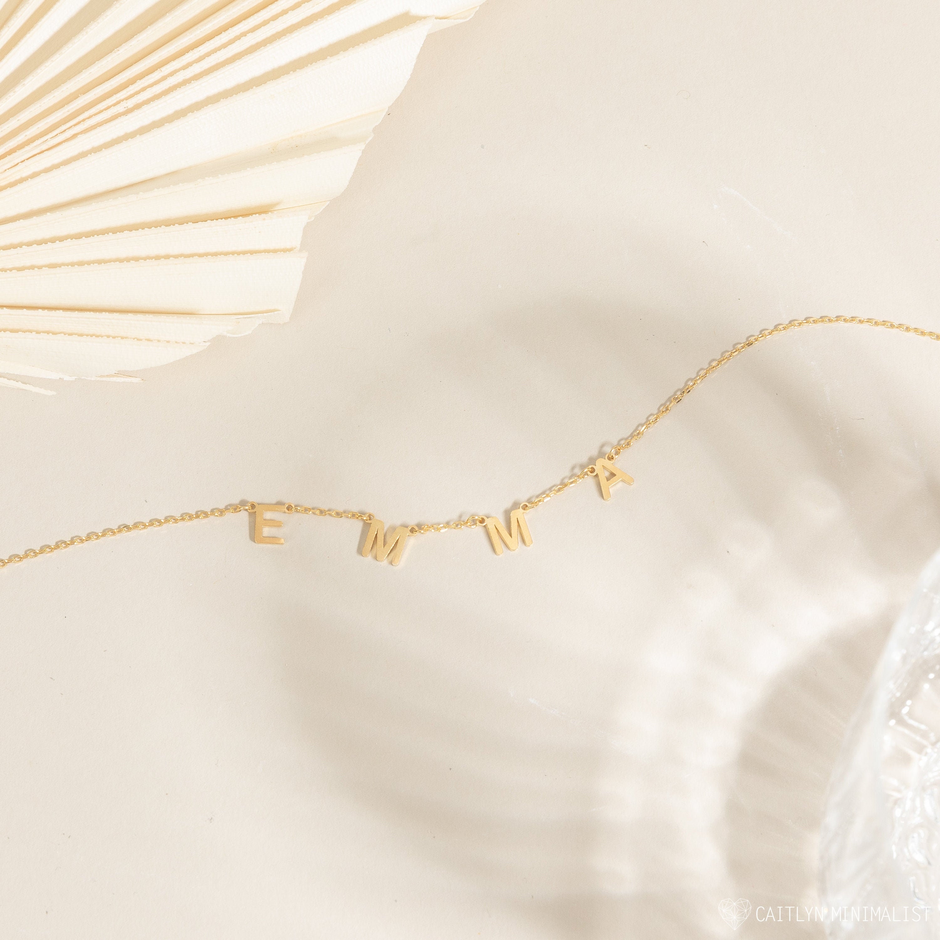 Letter Necklace by Caitlyn Minimalist 