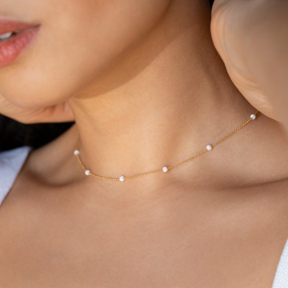 Opal station necklace discount