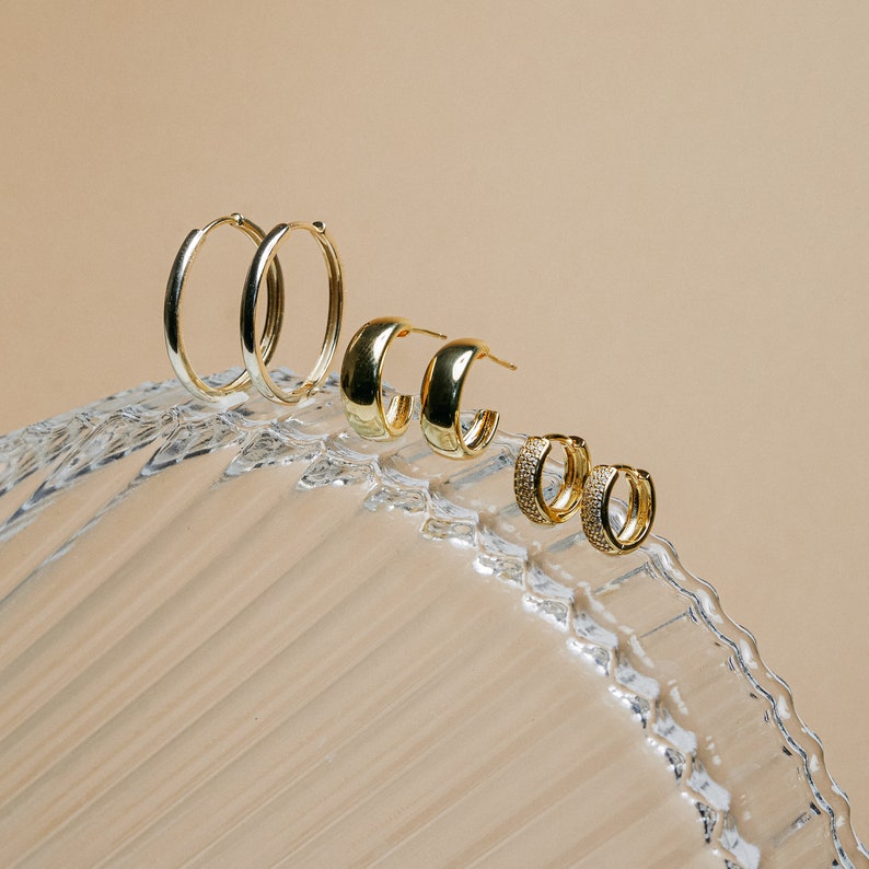 Pave Diamond Hoops Mini Huggie Hoops by Caitlyn Minimalist Mini Gold Diamond Hoop Earrings Perfect Gifts for Her ER031 image 7