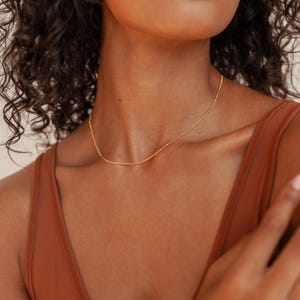 Satellite Necklace in Gold, Rose Gold, Sterling Silver by Caitlyn Minimalist • Minimalist Necklace • Layering Necklace • NR017 image 10