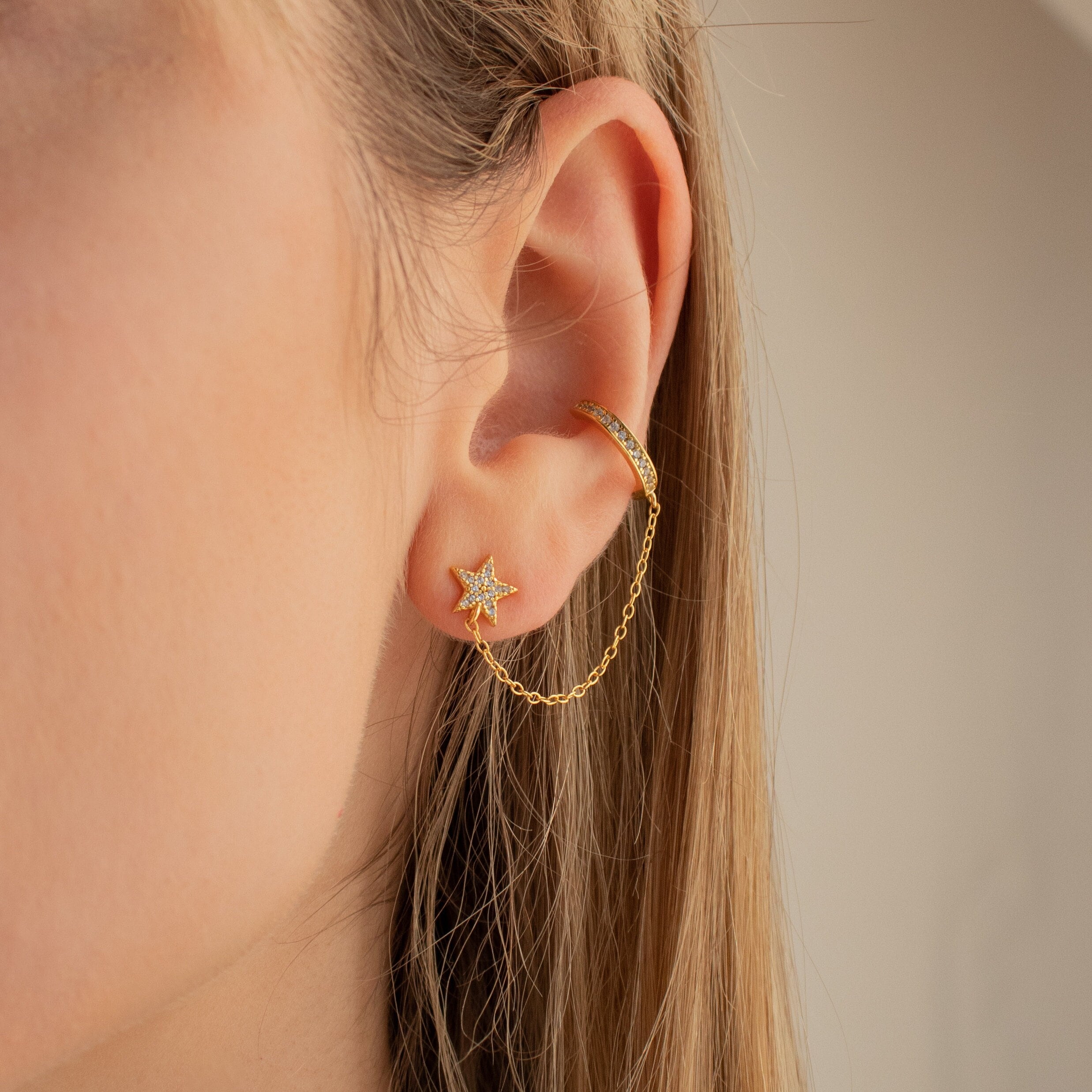 Amazon.com: Chain Earrings Dainty Earrings Minimalist Hypoallergenic  Earrings for Women Sensitive Ears Gold Stud Earrings for Women Dangle  Earrings for Men(3cm-Gold): Clothing, Shoes & Jewelry