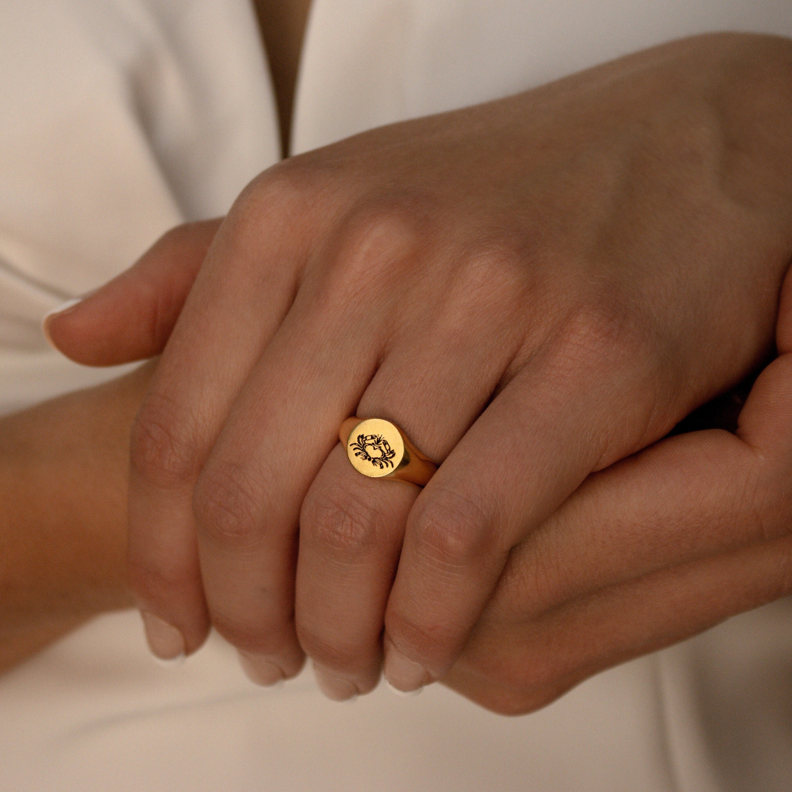 Custom Zodiac Signet Ring by Caitlyn Minimalist • Personalized Chunky Statement Ring • Celestial Jewelry • Best Friend Gift • RM77