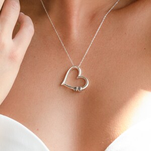Personalized Stainless Steel Heart Locket Necklace For Women | Engravable Tag Pendant For Daughter Or Wife (20" Chain)