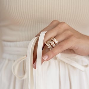 Diamond Eternity Ring by Caitlyn Minimalist • Oval Cut Diamond Ring • Gold Eternity Band • Engagement Ring • Wedding Band • RR027