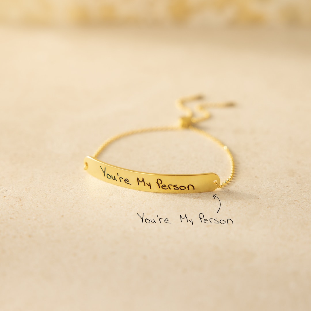 Custom Handwriting Jewelry Actual Handwriting Bracelet - Etsy