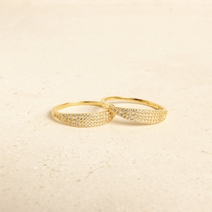 Pave Signet Ring by Caitlyn Minimalist Skinny Pave Ring Stacking Ring A Must Have Diamond Signet Ring RR034 image 4