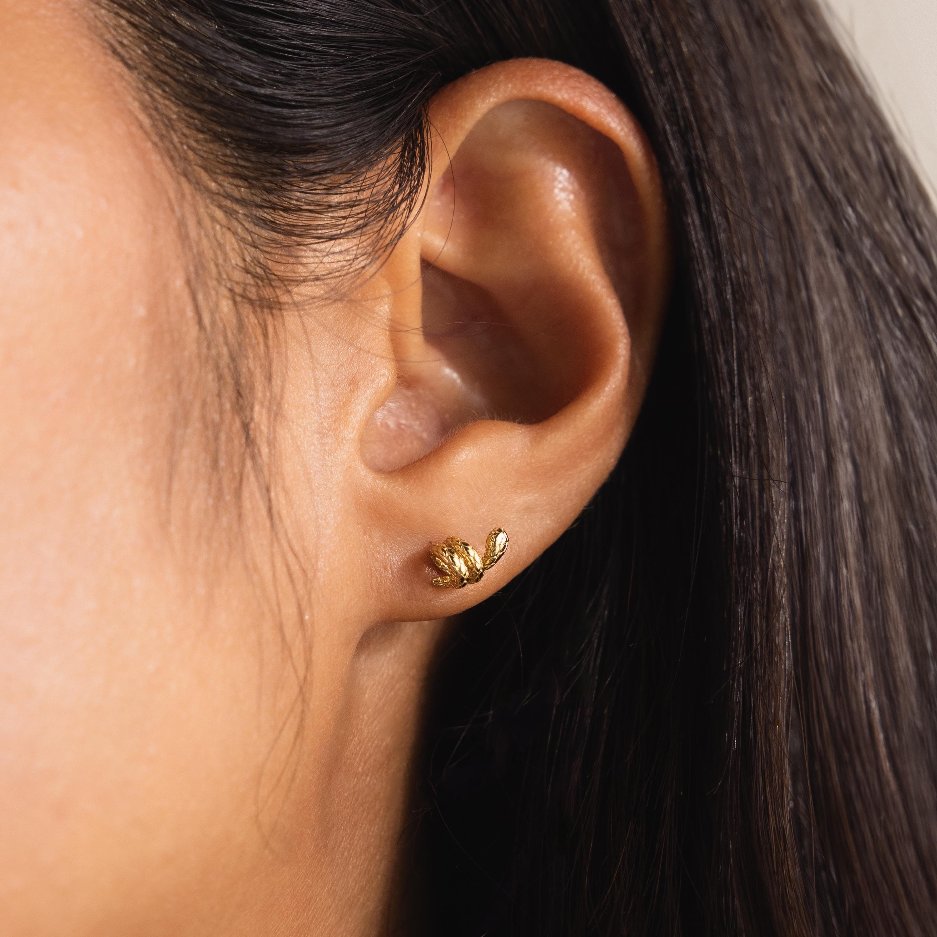Twisted Snake Earrings by Caitlyn Minimalist • Dainty Python Stud ...