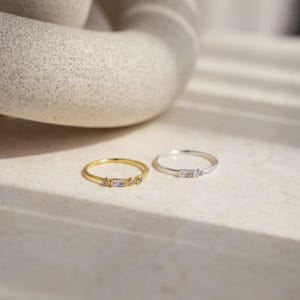 Initial Morse Code Ring by Caitlyn Minimalist • Diamond Ring with Personalized Letter • Cute Jewelry for Couples • Anniversary Gift • RM105