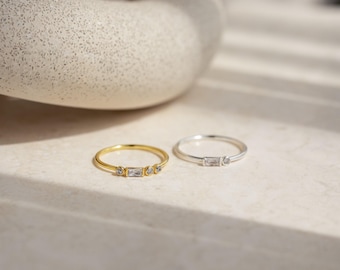 Initial Morse Code Ring by Caitlyn Minimalist • Diamond Ring with Personalized Letter • Cute Jewelry for Couples • Anniversary Gift • RM105
