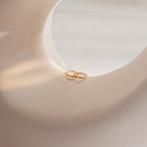 Pavé Cartilage Mini Hoops by Caitlyn Minimalist Dainty Diamond Huggie Earrings Small Gold Hoops Perfect Gift for Her ER249 image 2