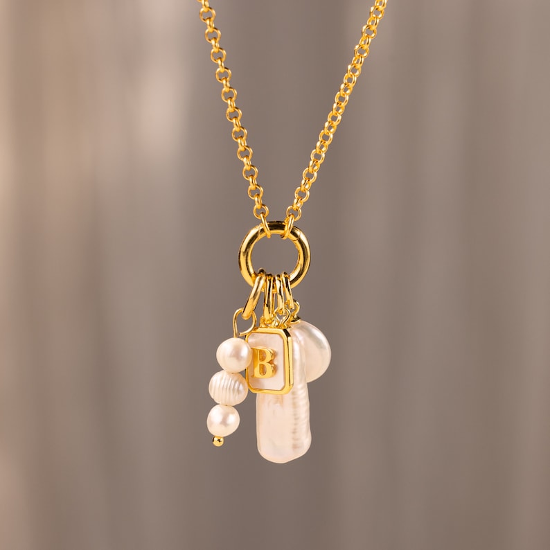 Charm long en perle par Caitlyn minimaliste Pendentif perle pendante Cadeau meilleur ami Parfait pour un bracelet à breloques et des colliers à breloques XR019 image 5