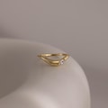 Marquise Diamond Curve Ring by Caitlyn Minimalist • Delicate Stacking Ring • Vintage Wedding Band • Gold Jewelry • Gift for Her • RR195