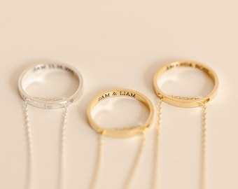 Inner Circle Necklace by Caitlyn Minimalist • Hidden Message Necklace • Personalized Jewelry • Anniversary Gift for Boyfriend • NM73F31