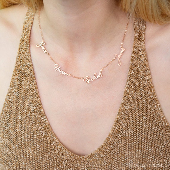 Name necklace 4 best sale names