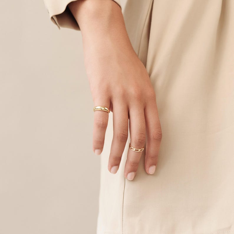 DOME Ring • Minimalist Ring • Modern Geometric Ring • Silver Ring, Gold Ring • Statement Ring • Pinky Ring • RR001 image 7