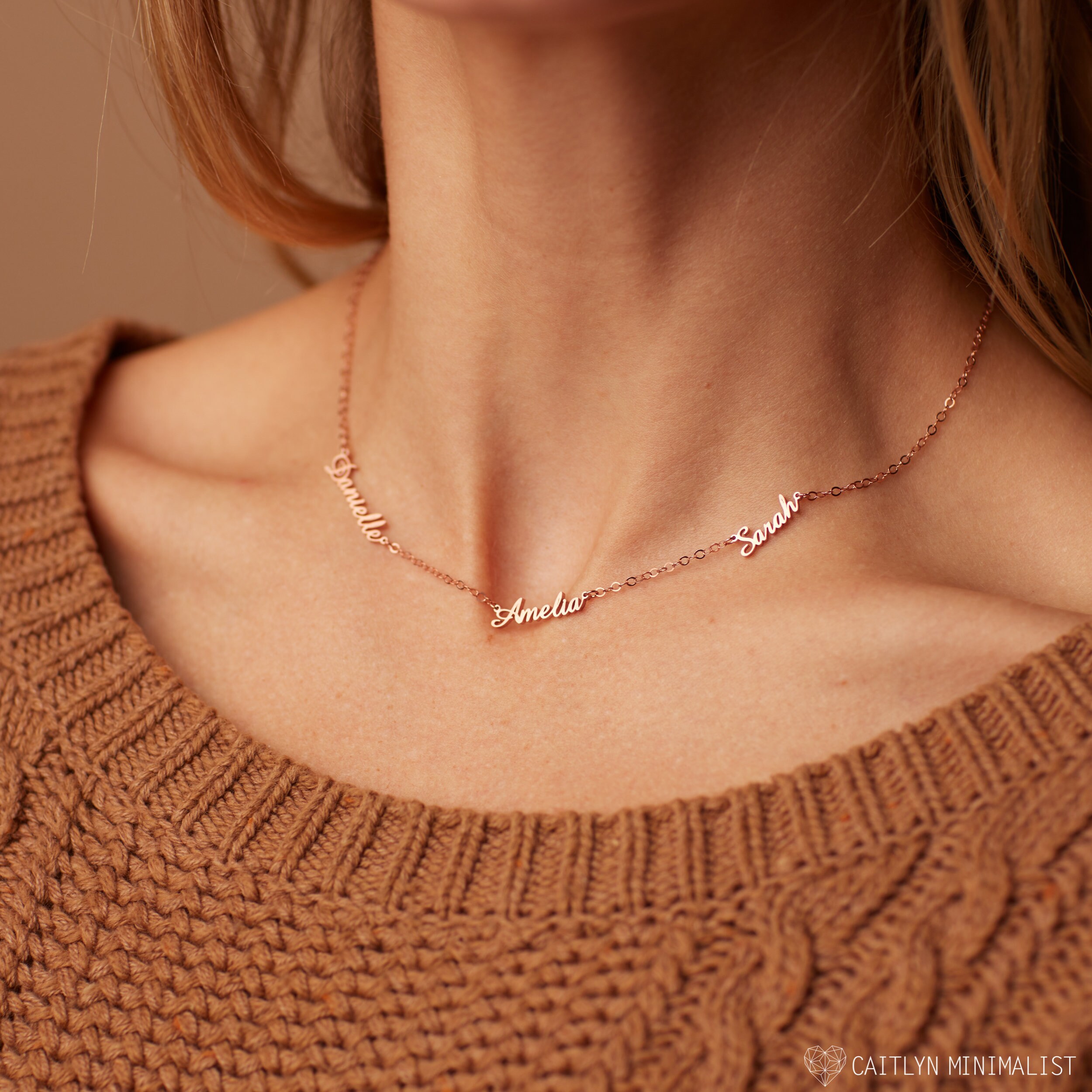 Gift for Mom Multiple Name Necklace 