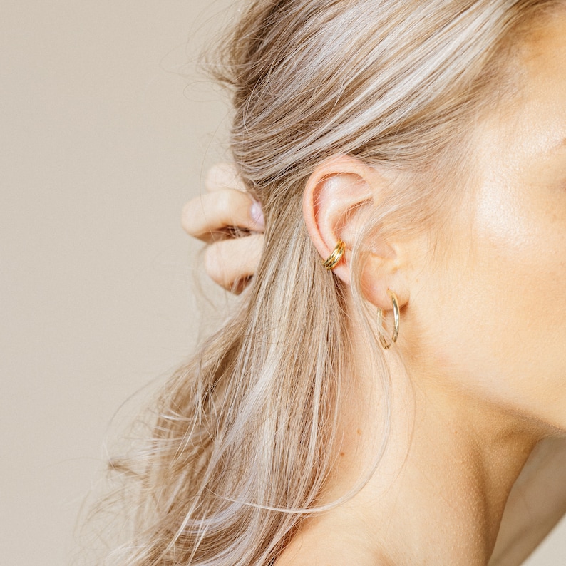 Cartilage Ear Cuff Earrings • Trending Ear Cuffs, Minimalist Style • Ear Cuff No Piercing • Perfect Gift for Her • ER048 image 4