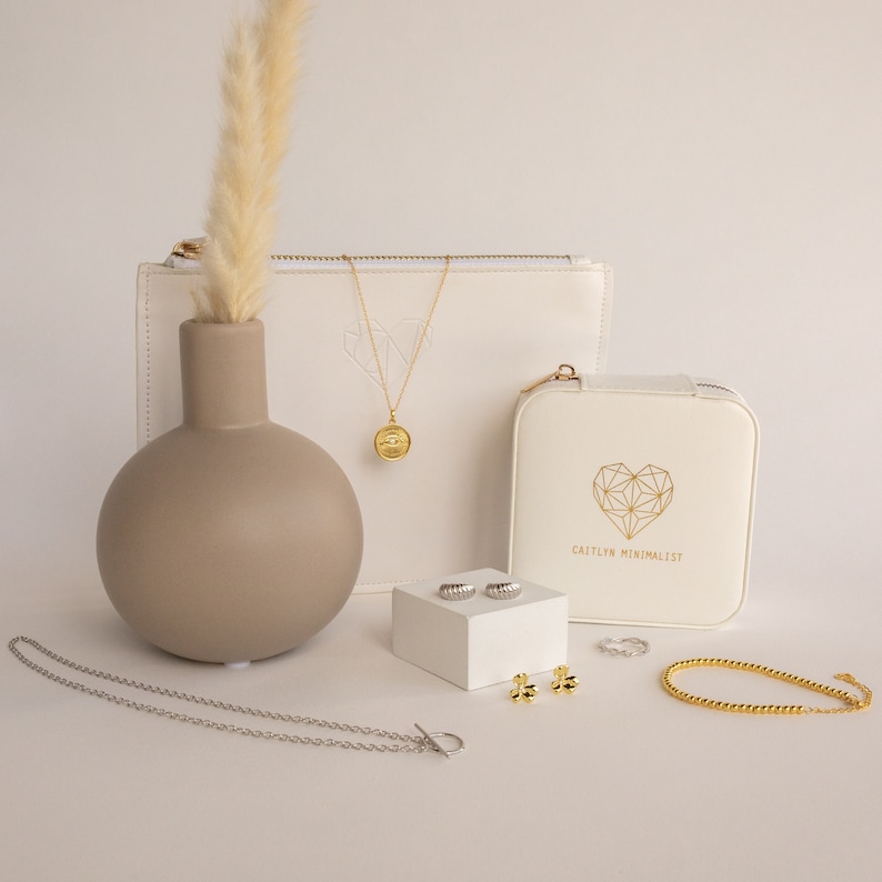Mystery Jewelry Box by Caitlyn Minimalist Surprise Jewelry Set with Necklaces, Earrings, Rings Value of 75 Birthday Gift XR005 image 9