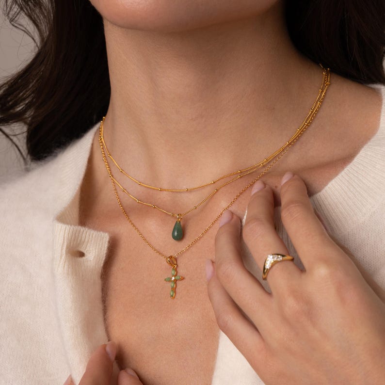 Satellite Necklace in Gold, Rose Gold, Sterling Silver by Caitlyn Minimalist • Minimalist Necklace • Layering Necklace • NR017 image 6