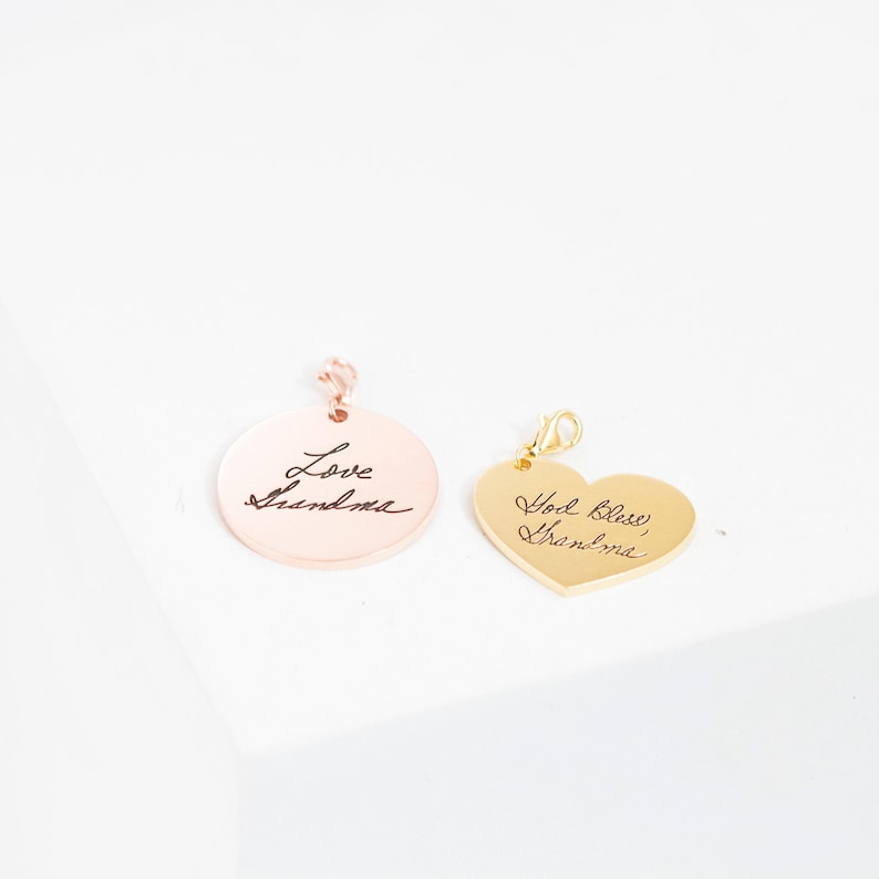 Actual Handwriting Charm • Bouquet Photo Charm • Bridal Bouquet Charms • Memorial Wedding Bouquet Charm • Bridal Shower Gift • CM15F61 image 4