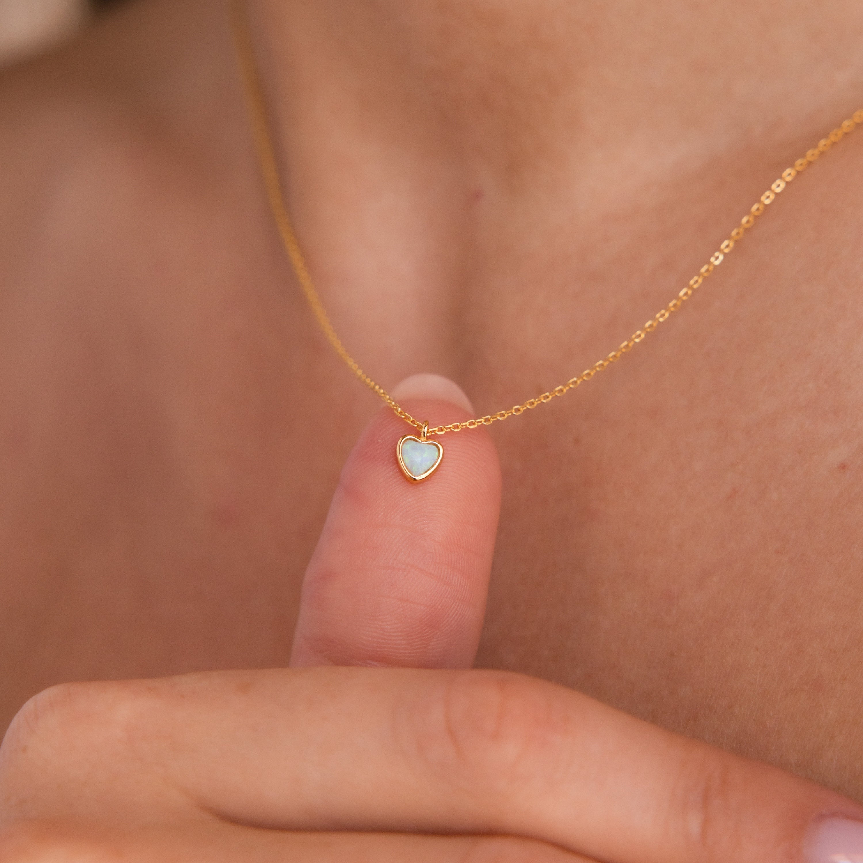 Vintage Gold Opal Heart Pendant - Etsy