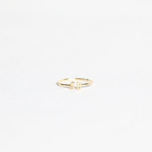 Duo Initial Ring Custom Letter Ring by Caitlyn Minimalist Couple Rings Mothers Ring Gifts For Mom RM74F39 image 7