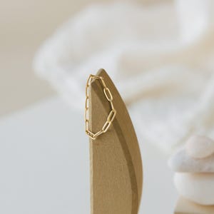 Dainty Paper Clip Chain Ring in Gold & Sterling Silver • Minimalist Ring • Stacking Ring • Gifts For Her • RM73