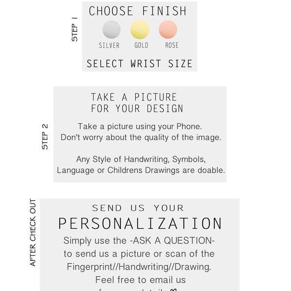 Handwriting Bracelet Custom Actual Handwriting Jewelry image 3