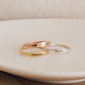 Dainty Engraved Flower Ring by CaitlynMinimalist • Personalized Stackable Ring • Custom Friendship Ring • Gifts for Mom • RM21