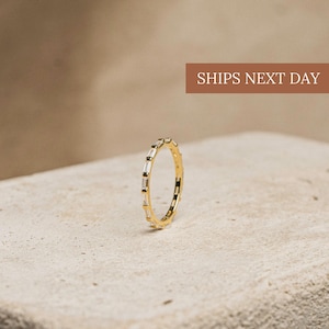 Baguette Eternity Ring by Caitlyn Minimalist • Diamond Eternity Ring • Minimalist Engagement Ring in Gold • Bridesmaid Gifts  • RR011